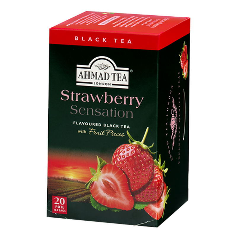 Ahmad Strawberry Sensation Tea、20 カウント ティーバッグ