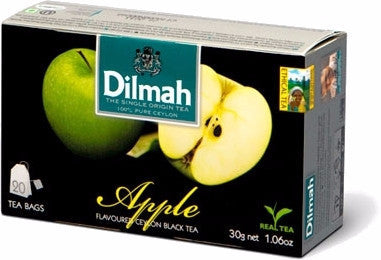 Dilmah Apple Flavoured Ceylon Black Tea, 20 Count Tea Bags