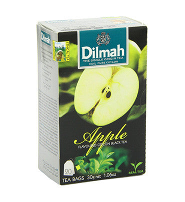 Dilmah Apple Flavoured Ceylon Black Tea, 20 Count Tea Bags
