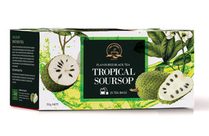 Tea Acres Soursop Flavoured Pure Ceylon Black Tea, 25 Count Tea Bags