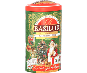 Basilur Christmas Tree Green Tea Tin Caddies