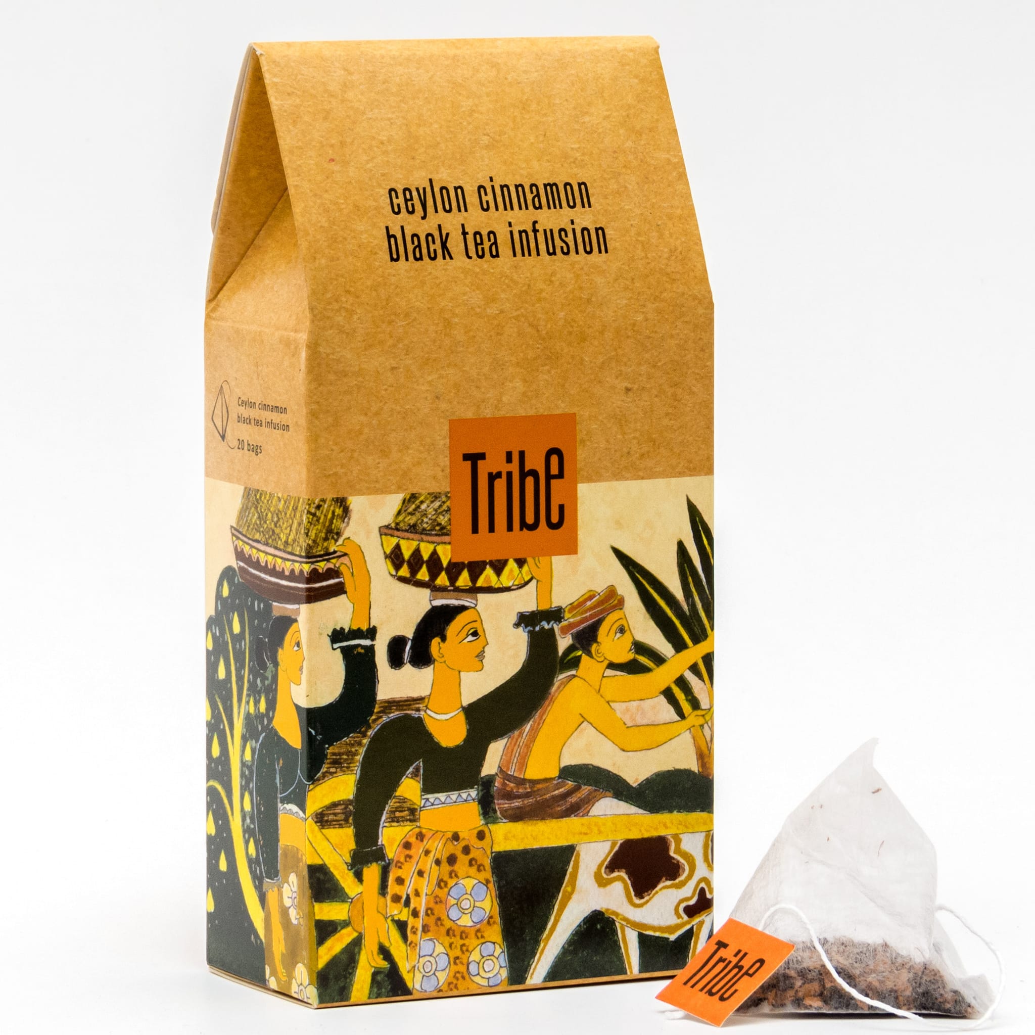 Tribe Cinnamon Flavoured Ceylon Black Tea, 20 Count Tea Bags