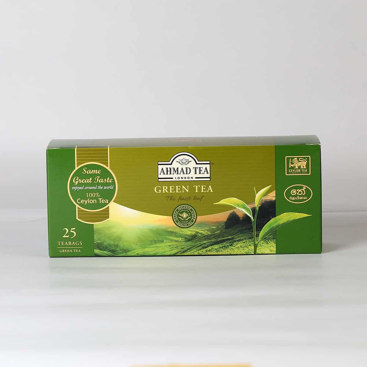 Ahmad Ceylon 緑茶、25 カウント ティーバッグ