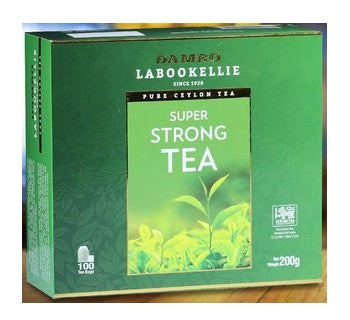 Damro Labookellie Super Strong Pure Ceylon Black Tea, 100 Count Tea Bags