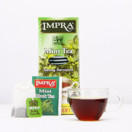 Impra Mint Flavoured Ceylon Black Tea, 25 Count Tea Bags